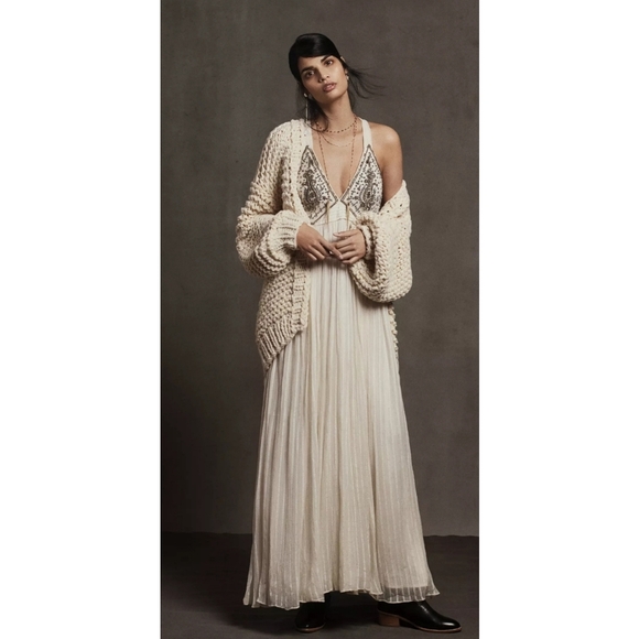 59. Anthropologie Zvezda Embellished Maxi Dress - Picture 1 of 11